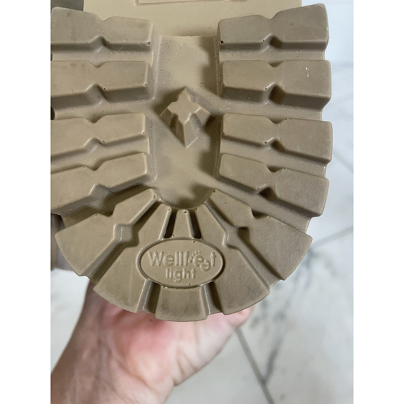 Michele Lopriore Women’s Euro 37 US 6.5 Light Tan Suede Lug Sole Combat Boot - Picture 10 of 12